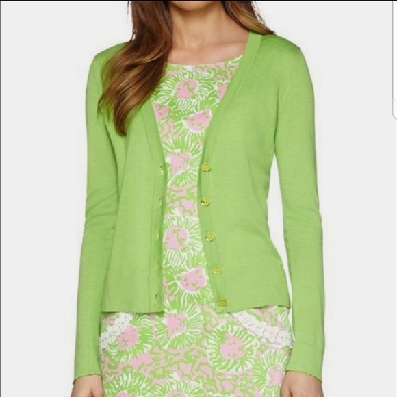Lilly Pulitzer Lime Green Cardigan 